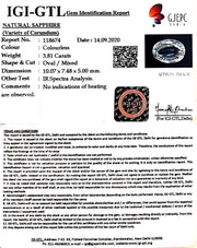 3.81/CT Natural White Sapphire with Govt Lab Certificate-YELSA9V